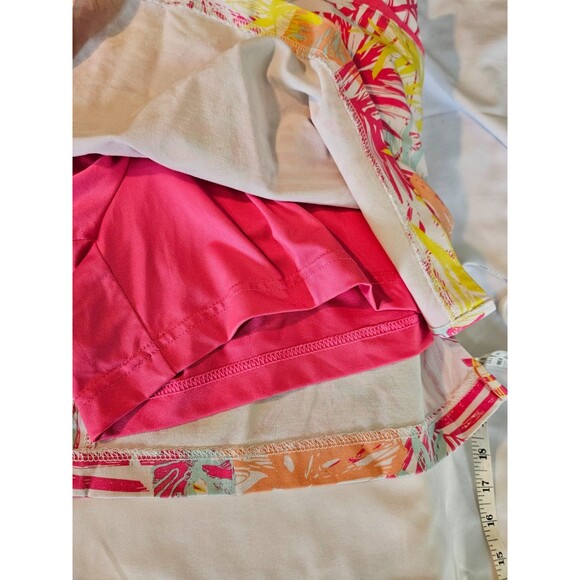 Lady Hagen coral pink palms back zip stretch skort *Sz L* - Picture 9 of 12
